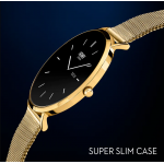 Henry London 智能手錶 HSL006 (金色和金色網帶)